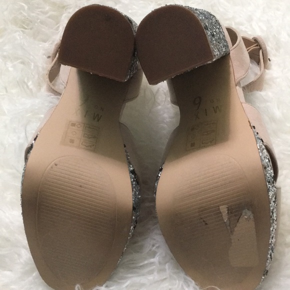 Mix No. 6 Chunky Heel Platform Suede Heel Sandals - Picture 5 of 7